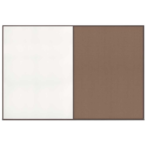 Enclosed Corkboard, 1 Door, 72"x48", 4" Fra, UV3405-BRONZE-AMETHY